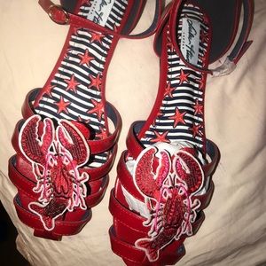 Brand new Lulu hun lobster sandals